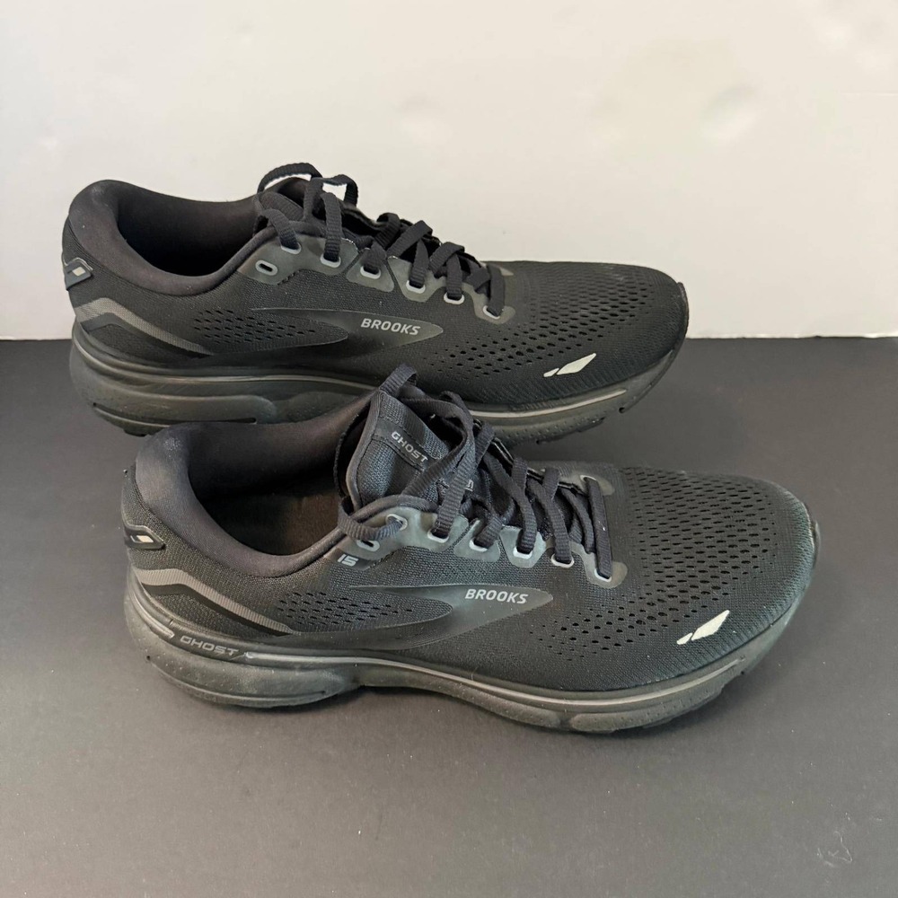 Brooks Ghost 15 Womens Running Shoes Black Black Ebony 1203802A020 Narrow 2A 11